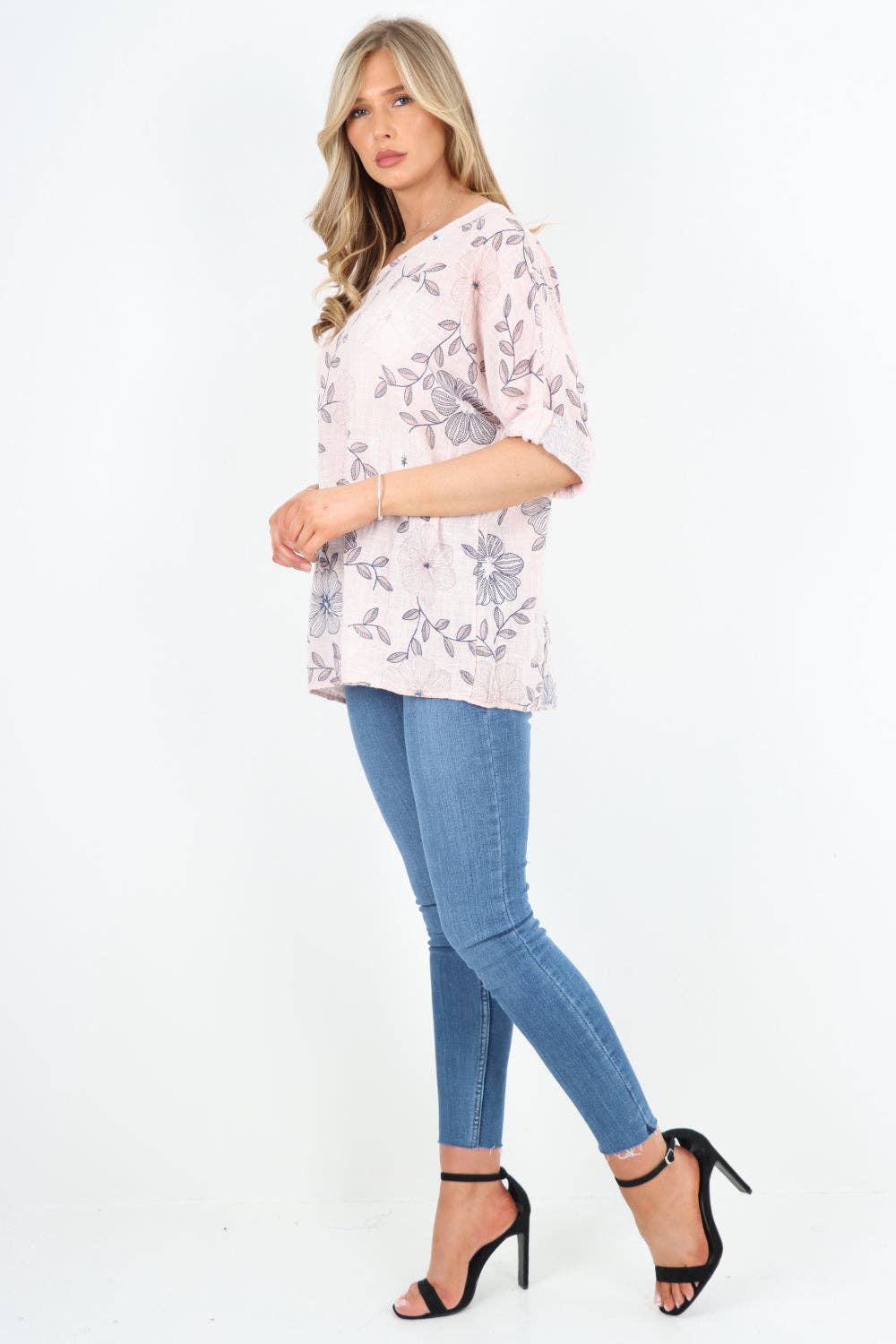 Miss Bold – Engroshandel Tunika - Dame – Italiensk bomuldsoverdel med blomsterprint37