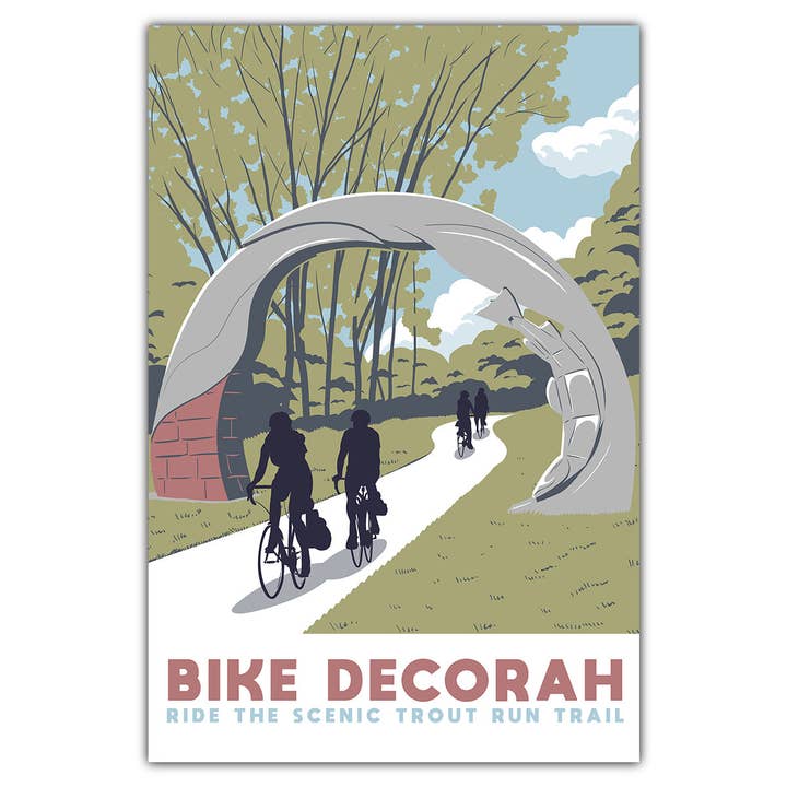 Bike Decorah Postcard for wholesale by Bozz Prints