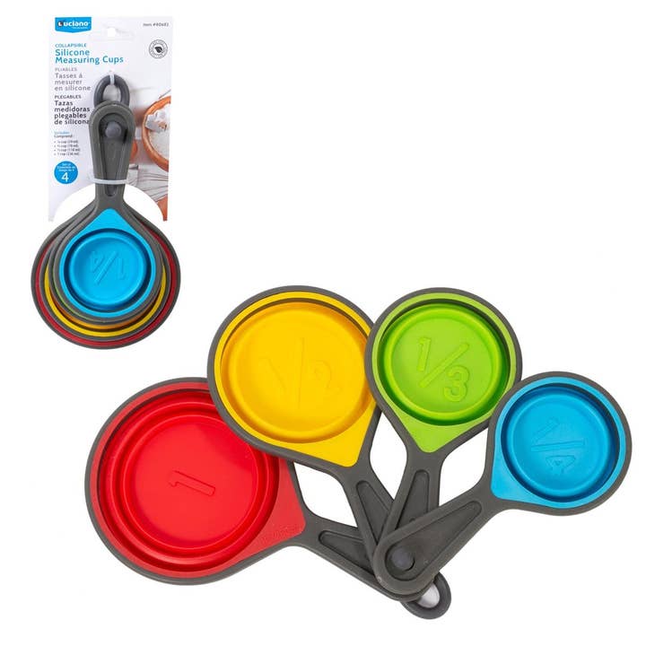 Ensemble de 4 tasses à mesurer Luciano, silicone pour la vente par Luciano Gourmet