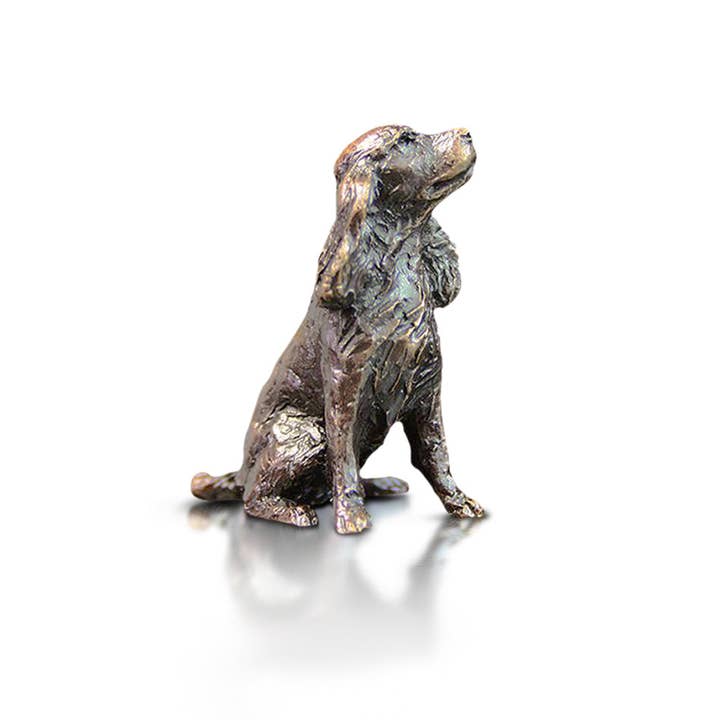 Richard Cooper Bronze - Wholesale Decorative Figurine - Butler & Peach Miniature Bronze Spaniel (2077)