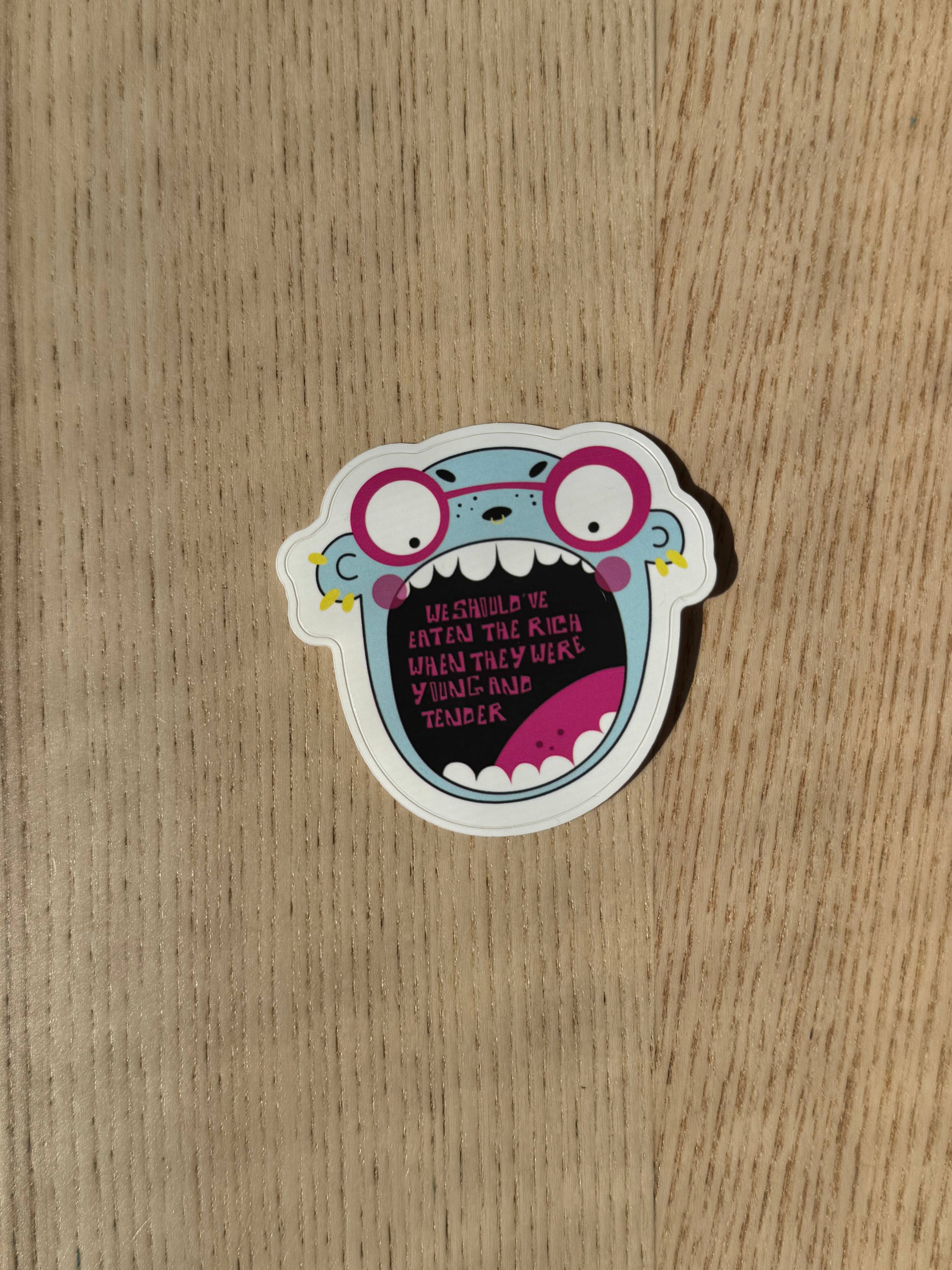 Strwbry Wrld - Vendita all'ingrosso Adesivo - Adesivi "Mangia i ricchi"5