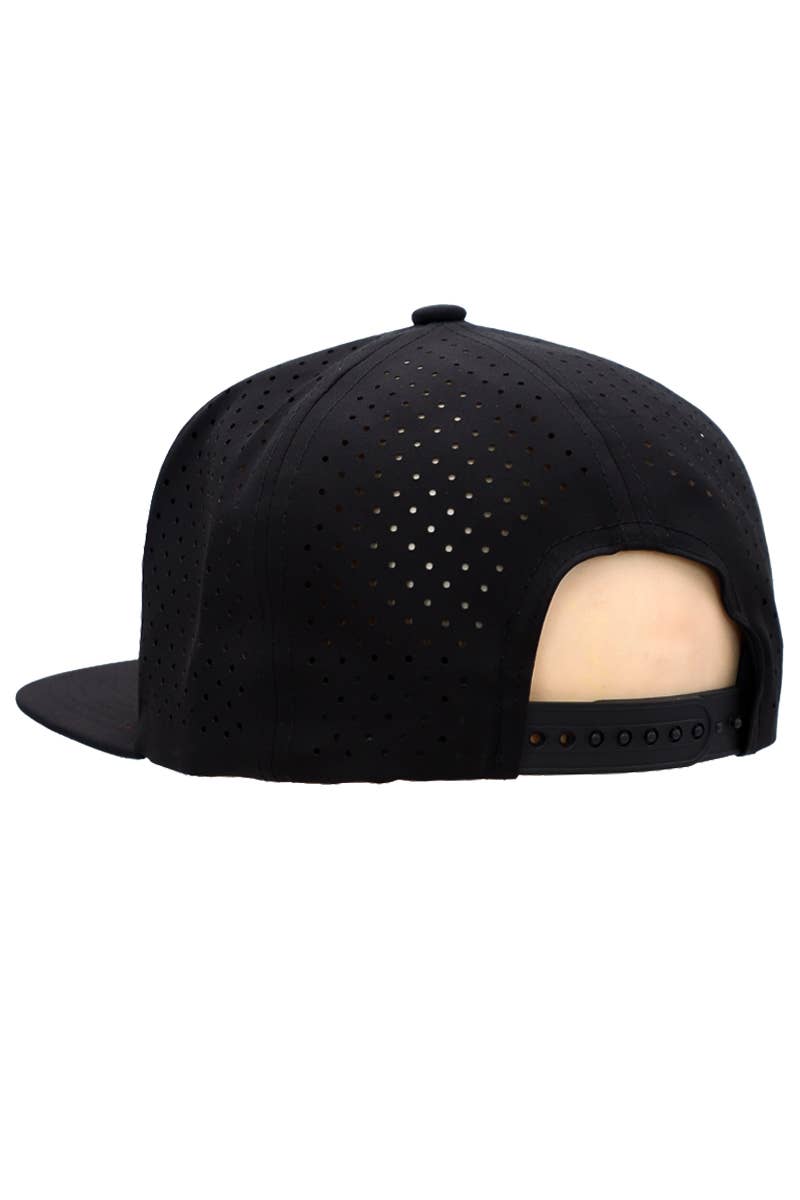 Cap Zone - Wholesale Flat Brim Cap - Men's - Two Tone Six Panel Flat Bill Perforated Snapback27