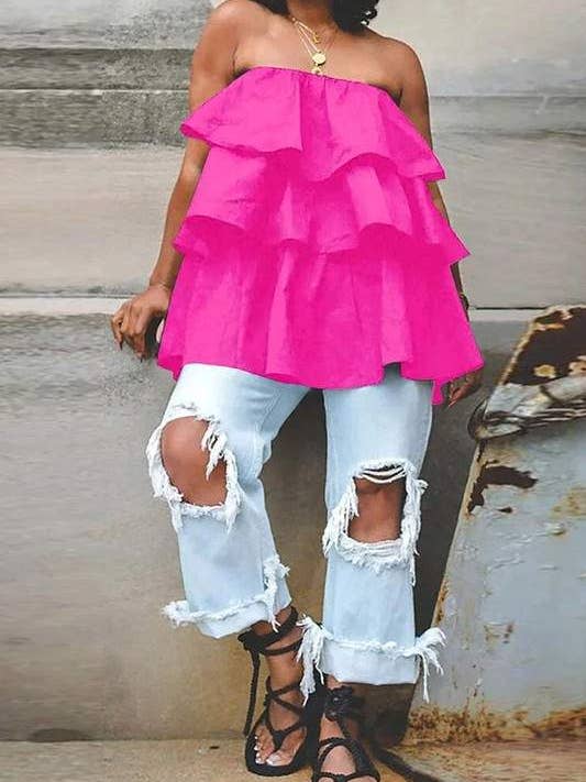 Fashion Combination - Wholesale Dress - Women's - strapless layer mini dress
