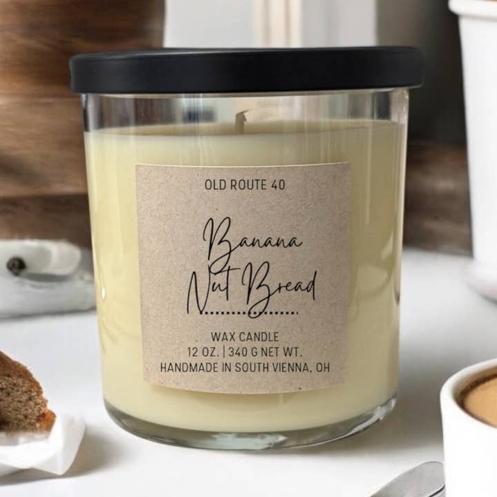 Banana Nut Bread Candle for wholesale by Old Route 40