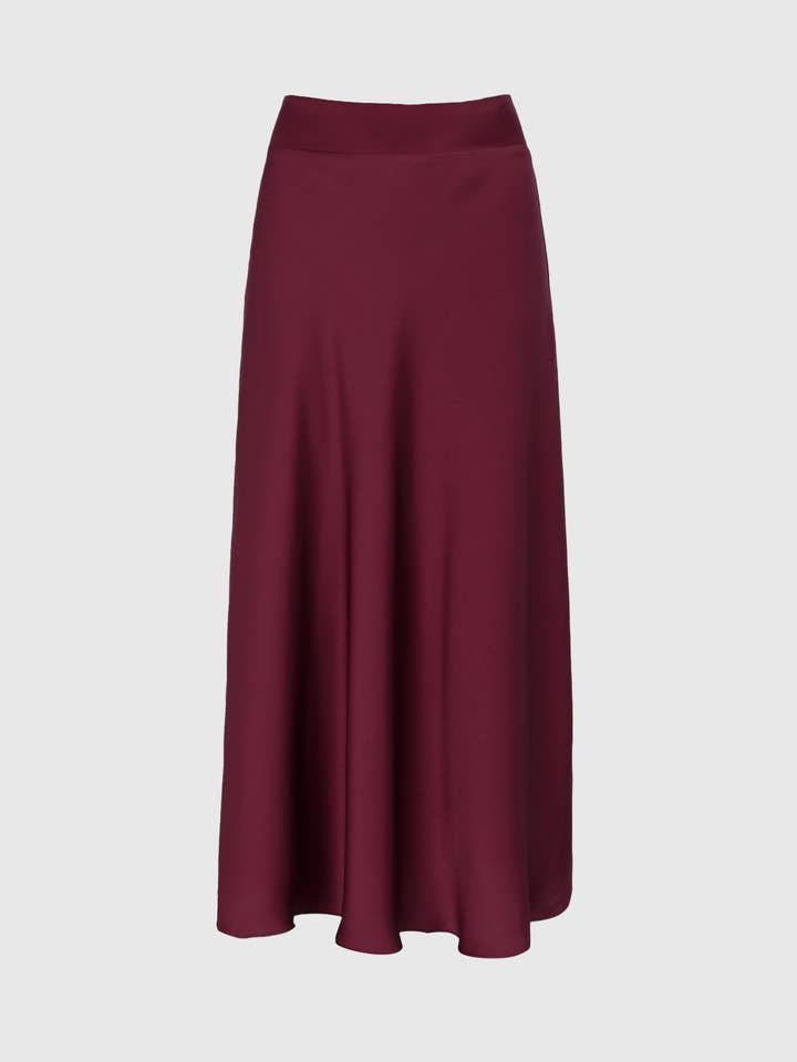 An'ge - Wholesale Skirt - Women's - JANIALA MIDI SKIRT wine0
