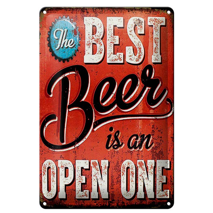 Insegna in metallo 20x30cm La migliore birra in una aperta decorazione per la vendita all'ingrosso da parte di Femer