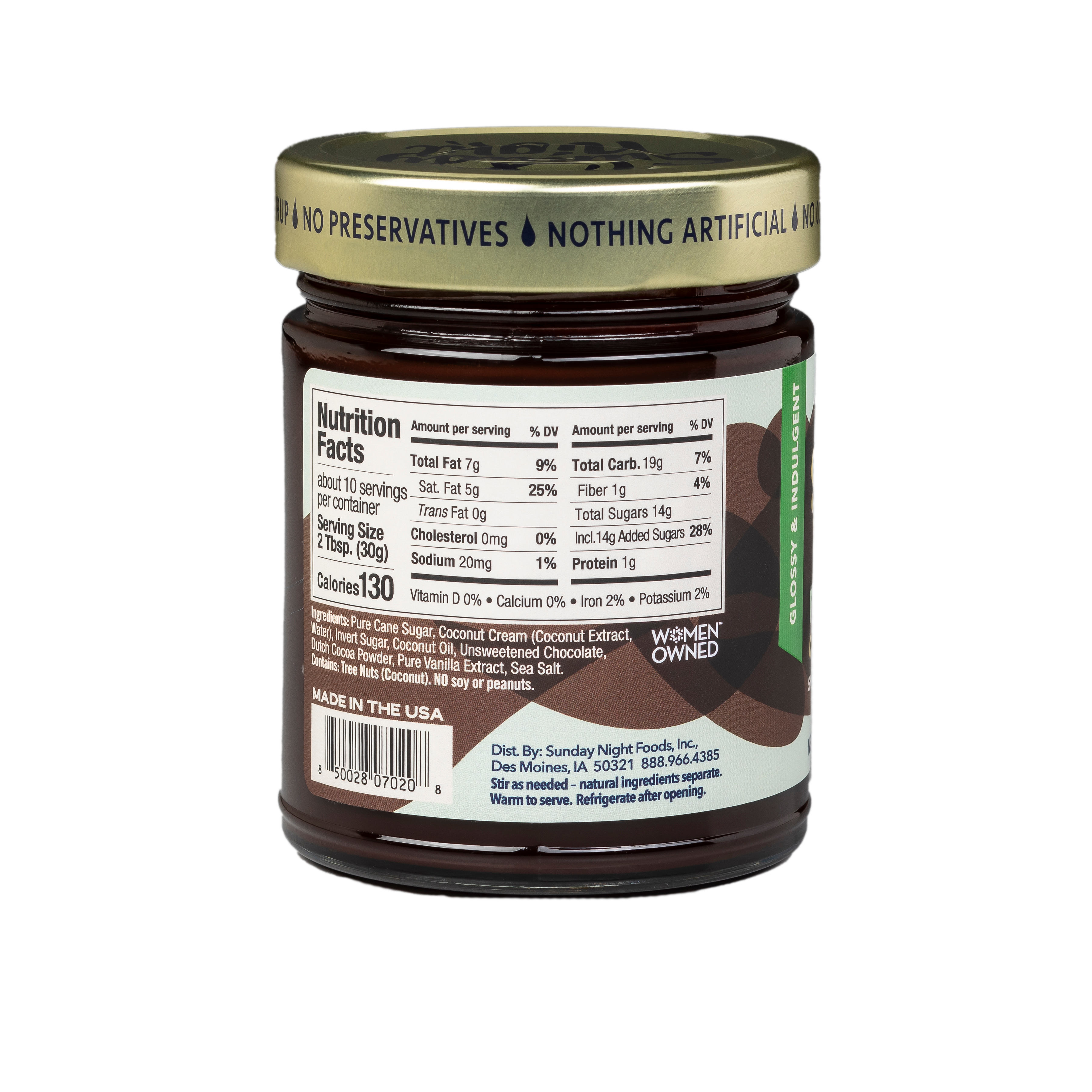 Sunday Night Foods - Vendita all'ingrosso Fudge caldo/crema al cioccolato - Salsa al cioccolato densa e vellutata (Vegana, a base vegetale)2