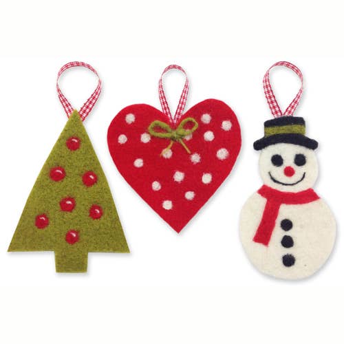 Kit de décoration de Noël à feutrer à l'aiguille « I Believe » pour la vente par Gilliangladrag Ltd