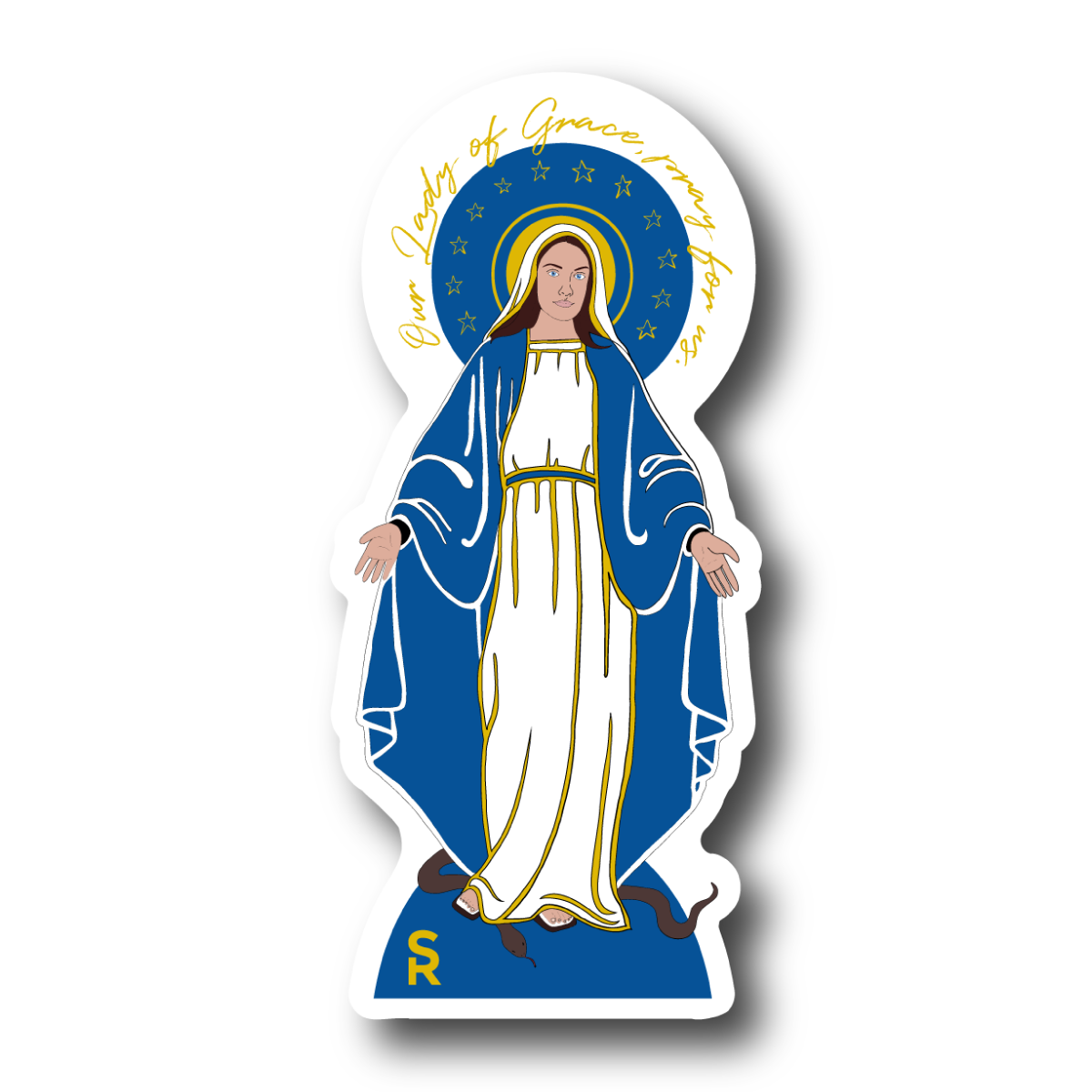 Sock Religious - Wholesale Sticker - Our Lady of Grace Sticker0