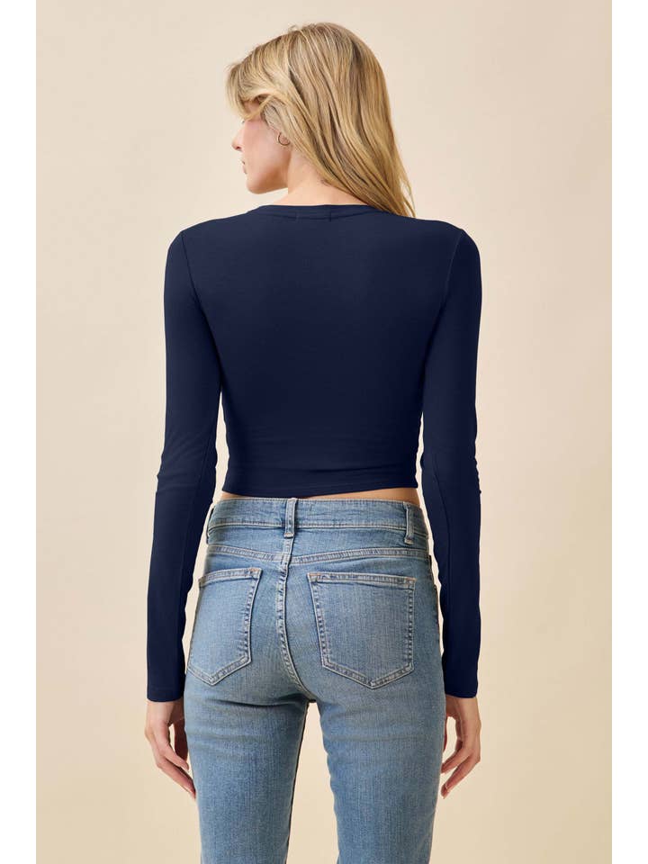 Heart & Hips - Wholesale Knit Top - Women's - JT49614L - LONG SLEEVE CREW NECK CROP TOP21