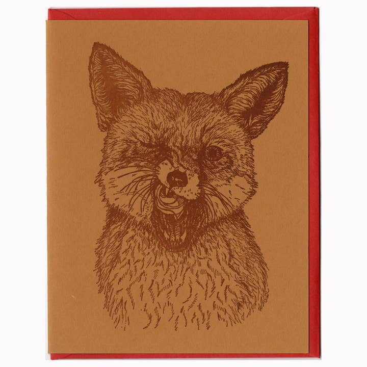 Red Fox Brevtrykskort for engroshandel hos Dandy Lion Press