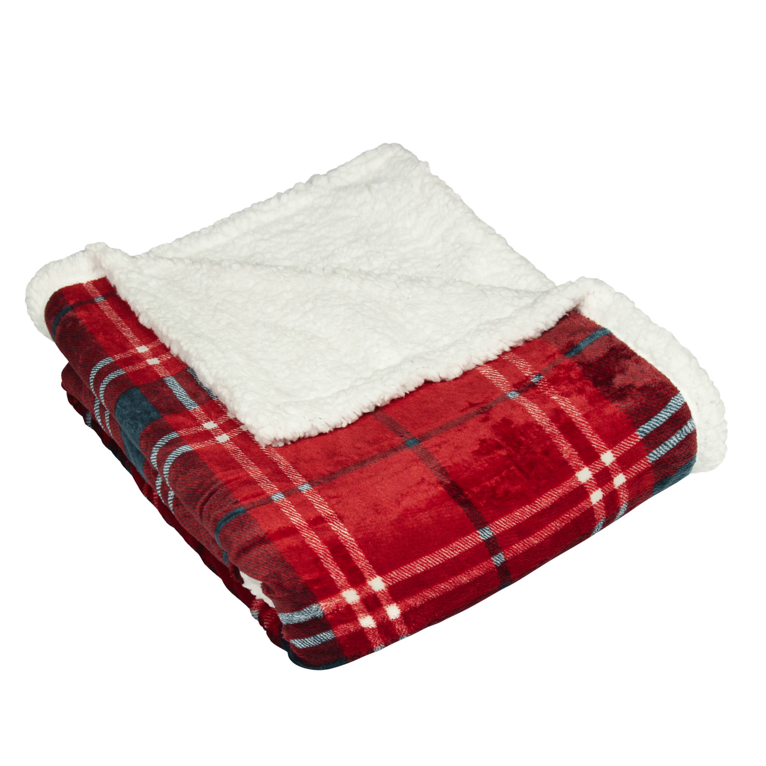 Blake Check Fleece Throw Red for wholesale on Faire2