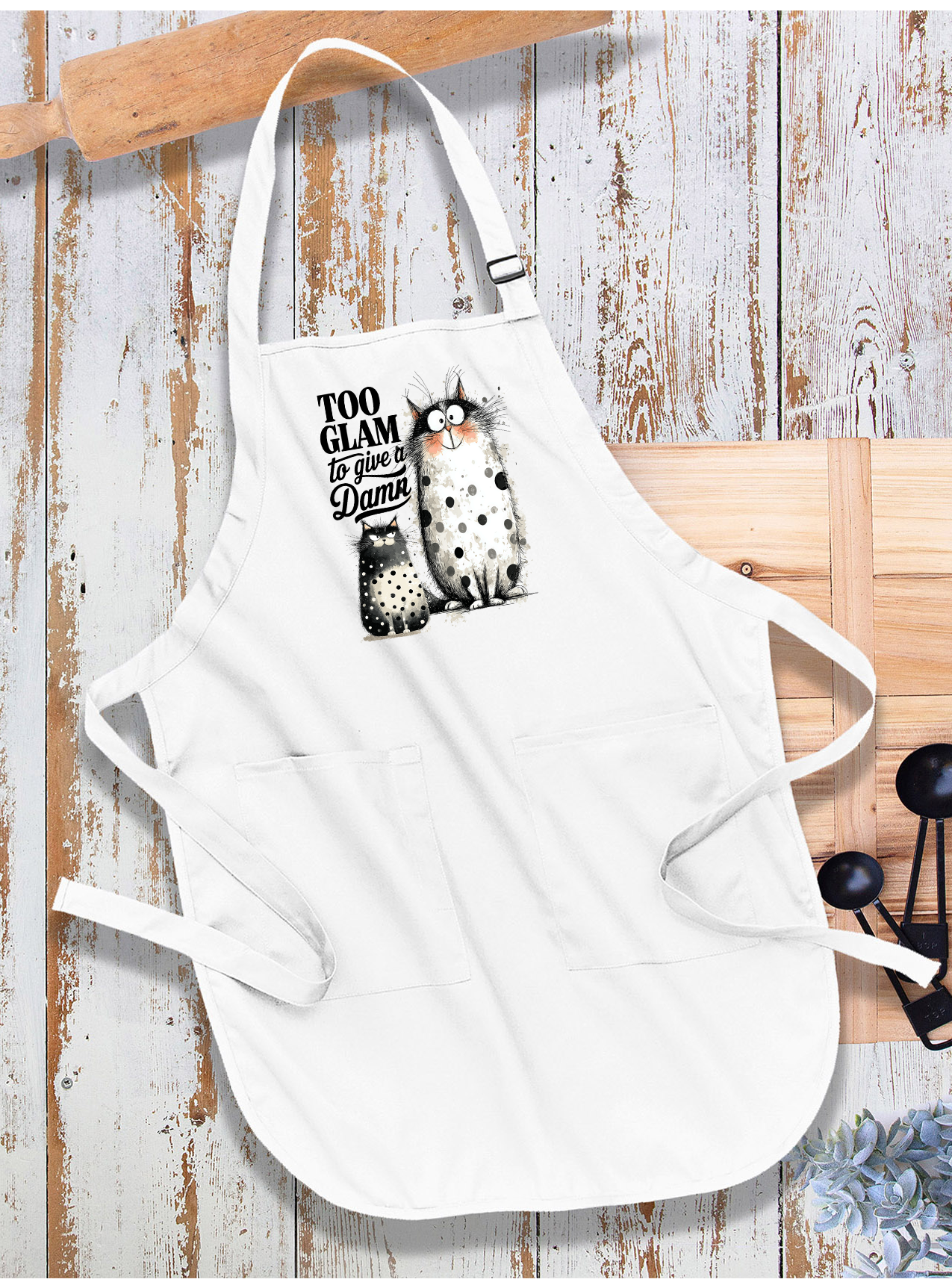 Avery Lane Gifts - Wholesale Apron - Cat Too Glam to Give a Damn Apron0