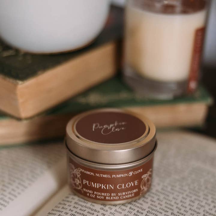 Freedom Studios - Wholesale Travel Candles - Pumpkin Clove 4 oz Candle3