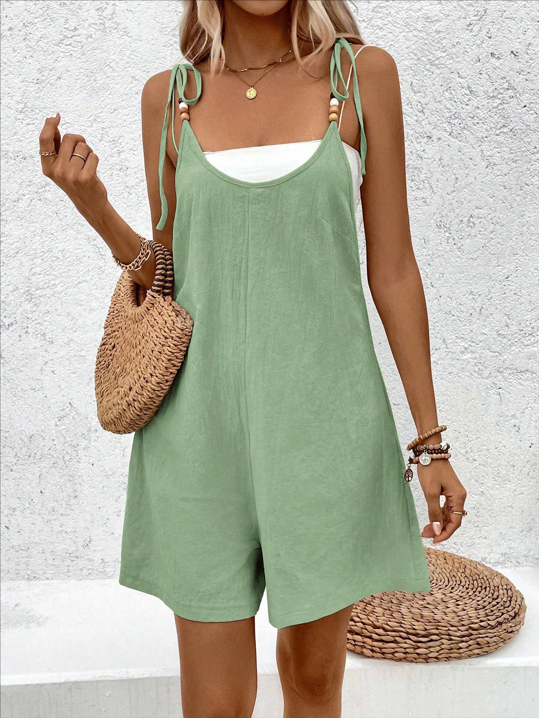 Wholesalesir - Wholesale Romper - Women's - Loose Sleeveless Jumpsuit0