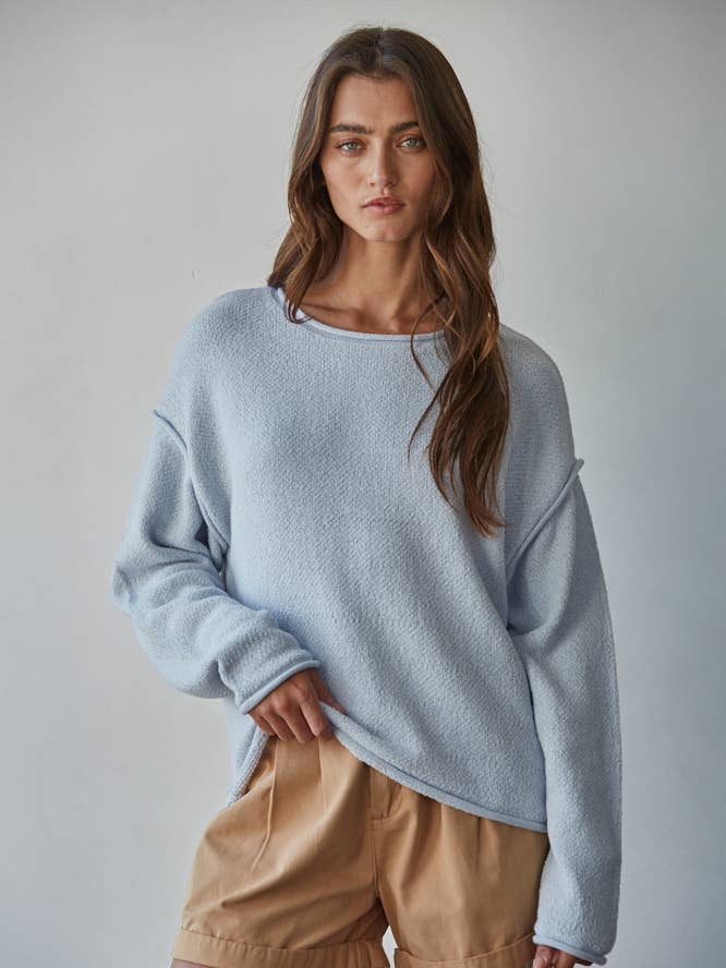 W2524 | Knit Sweater Cotton Polyester Pullover for wholesale by By Together