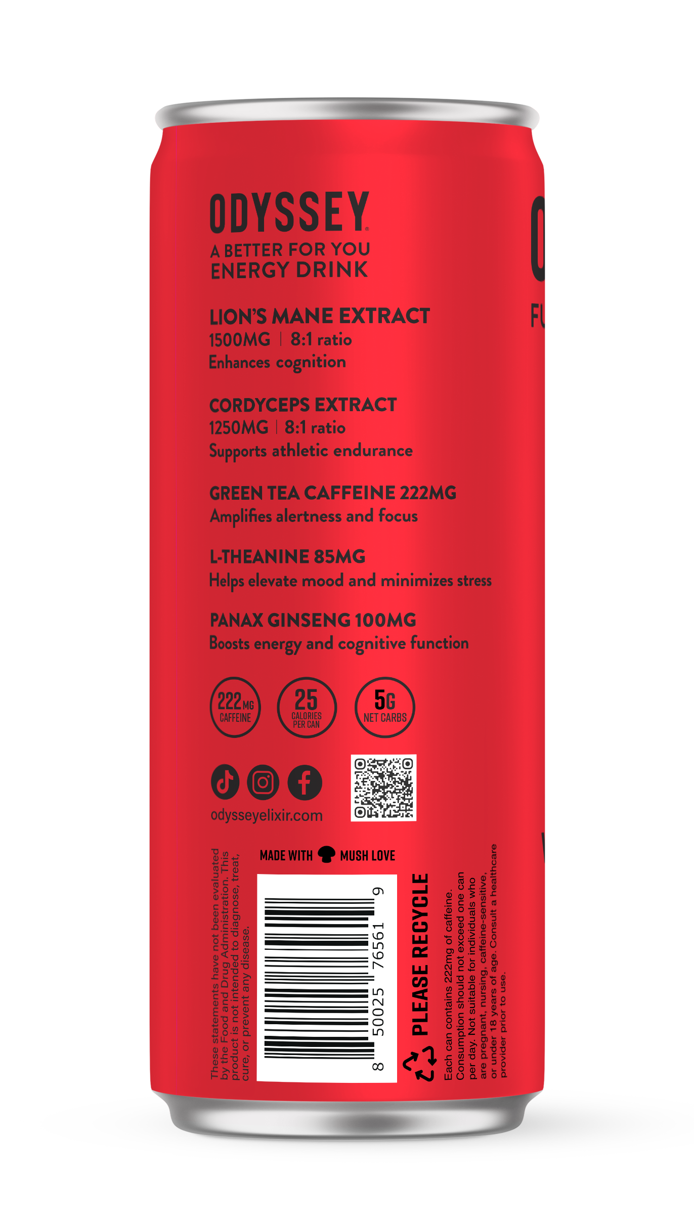 Odyssey Elixir - Wholesale Sports/Energy Drink - Strawberry Watermelon - Odyssey Functional Energy (222mg)3