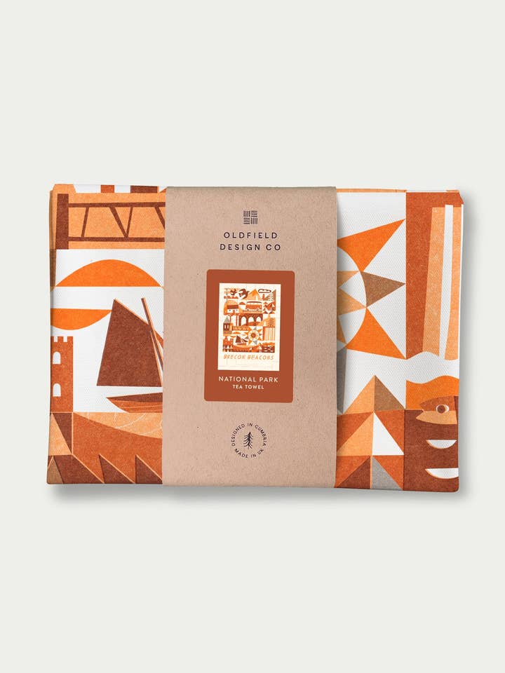 Brecon Beacons nationalpark kökshandduk för wholesale av Oldfield Design Co