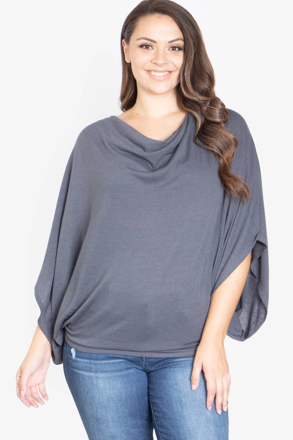 MYS Wholesale Inc - Wholesale Tunic - Women's - Plus Size Cowl Neckline Dolman Sleeve Top12