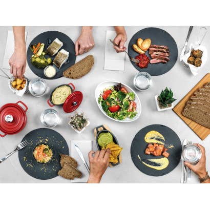 LACOR MENAJE PROFESIONAL S.L. - Wholesale Serving Tray - 40CM Natural Slate Square Tray