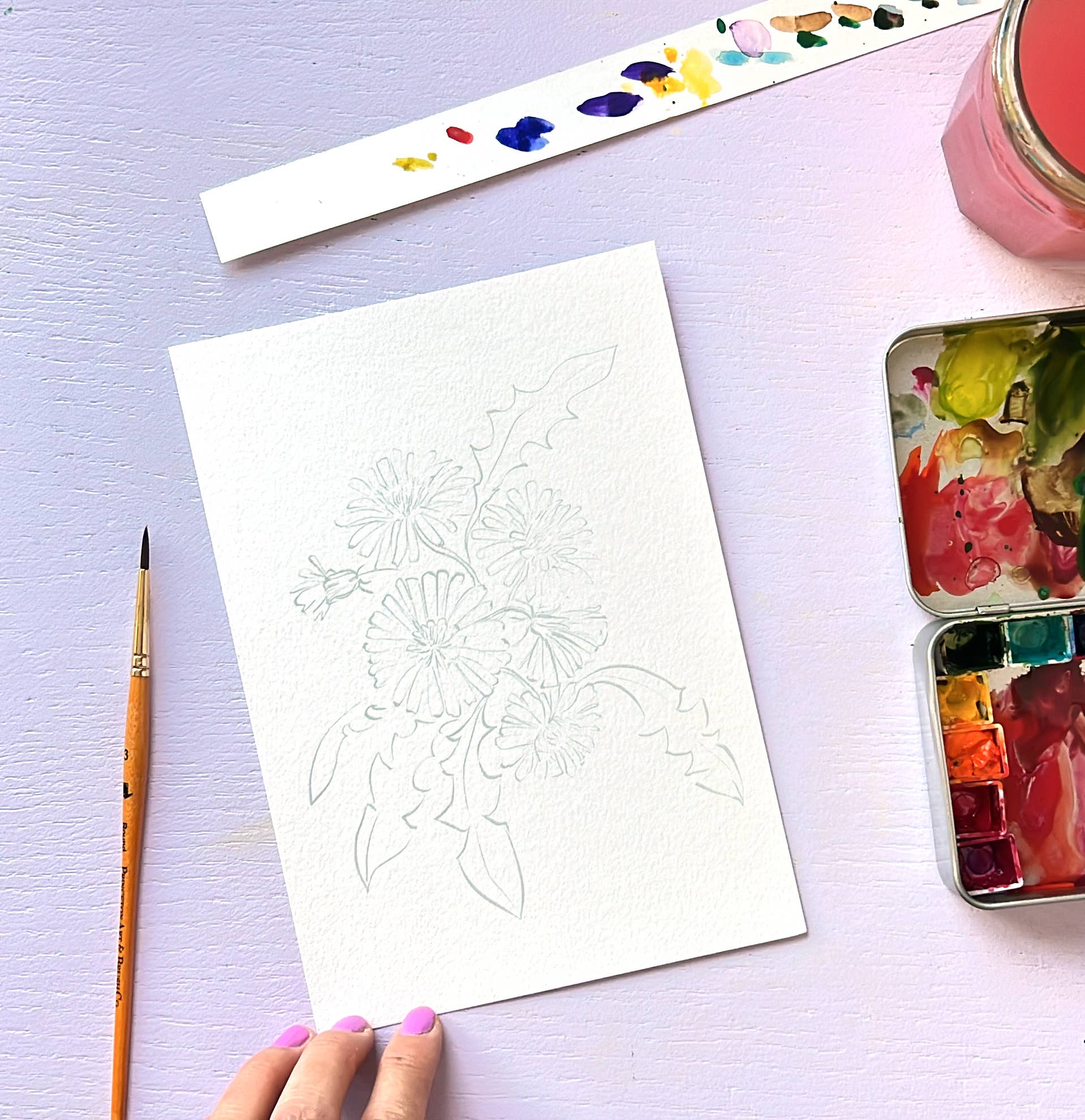 Jean Choe Art & Design - Wholesale DIY Craft Kit - Wildflowers Watercolor All-In-1 Kit for Beginners4