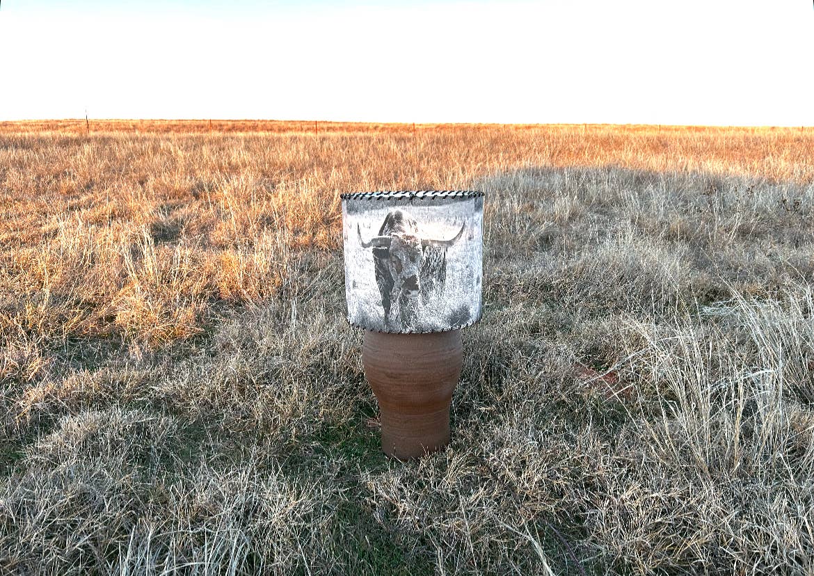 Red Dirt Ranch Clothing Company - Wholesale Lamp Shade - Lampshade Longhorn Bull Large Tall 14inch3