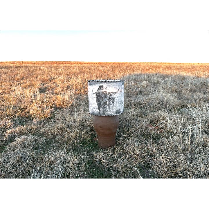 Red Dirt Ranch Clothing Company - Wholesale Lamp Shade - Lampshade Longhorn Bull Large Tall 14inch3