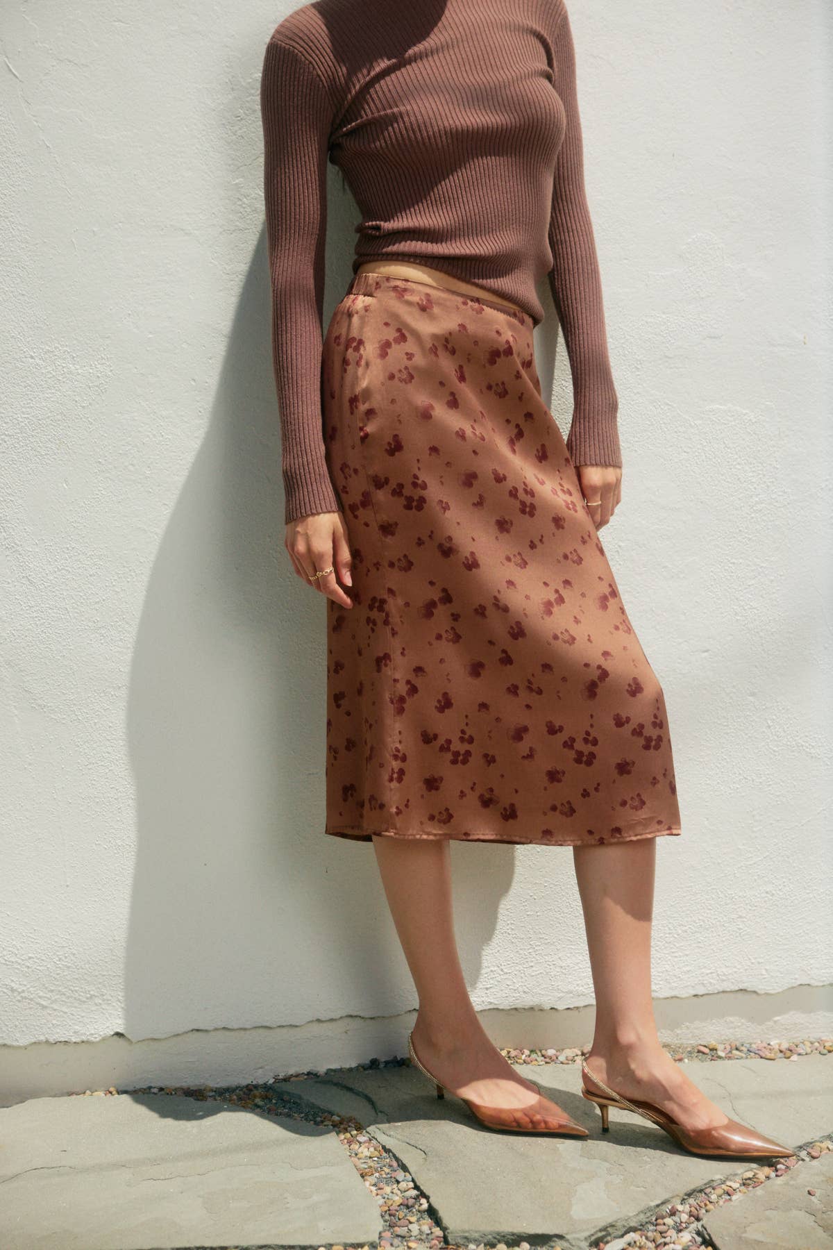 Dress Forum – Engroshandel Nederdel - Dame – Solbagt Cheetah A-Line Midi Nederdel4