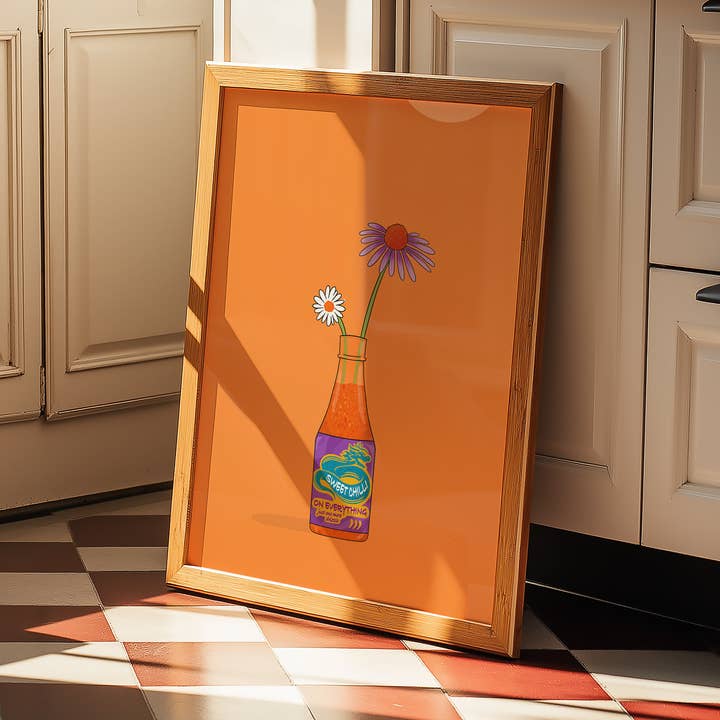 Sweet Chilli Illustrated Print for wholesale by Laura Frances Heitzman
