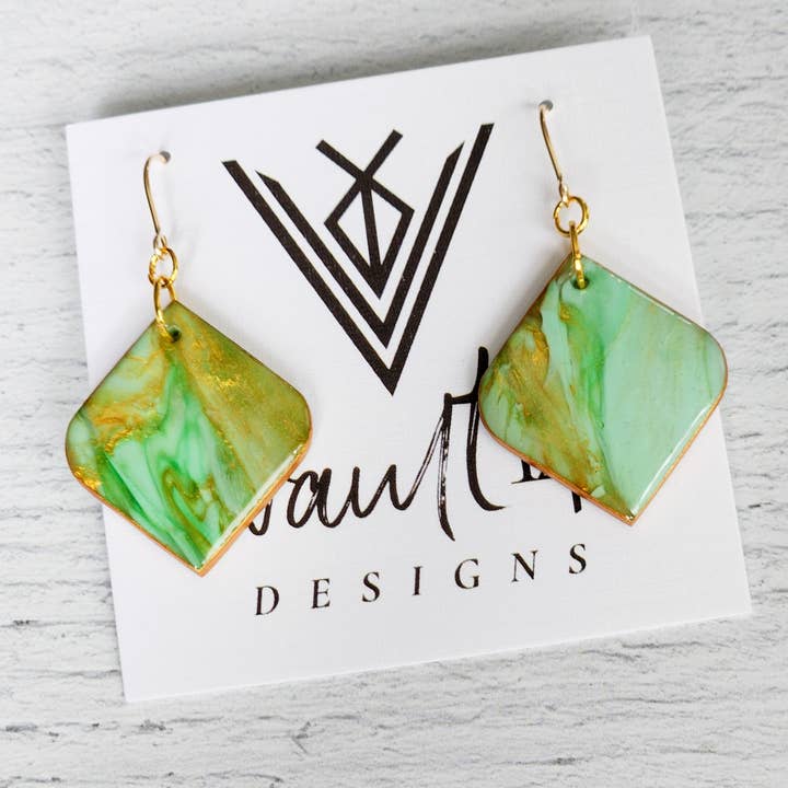 Pendentifs en faux jadéite et diamants pour la vente par Vault 14 Designs, LLC