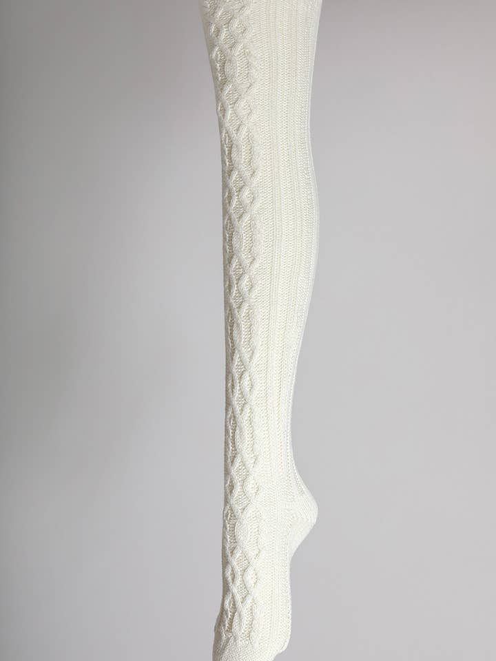 Leto Accessories - Wholesale Socks - Women's - Bold & Cozy Thigh-High Cable Knit Socks for Trendy Winters