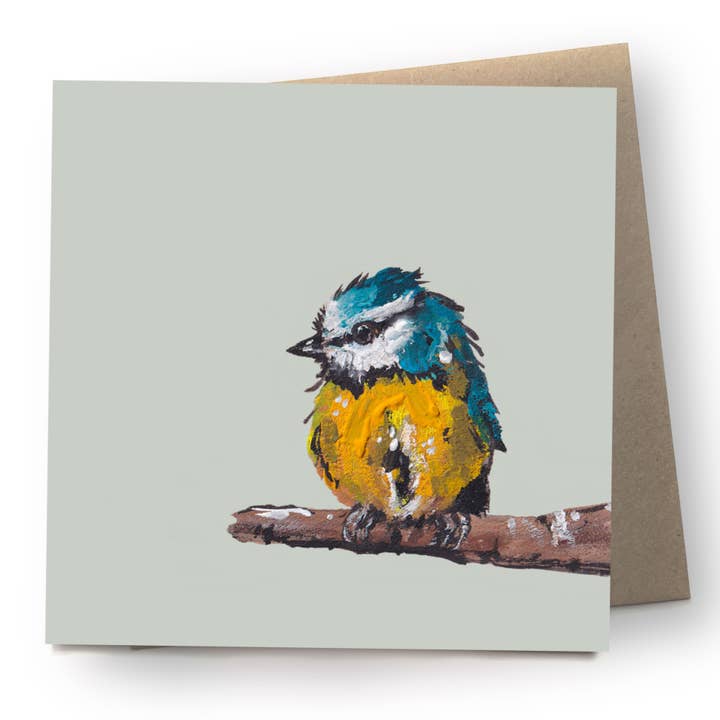 Blue Tit Card | Eco | Recycled | Bird | Blank for wholesale by Ellwood Parker