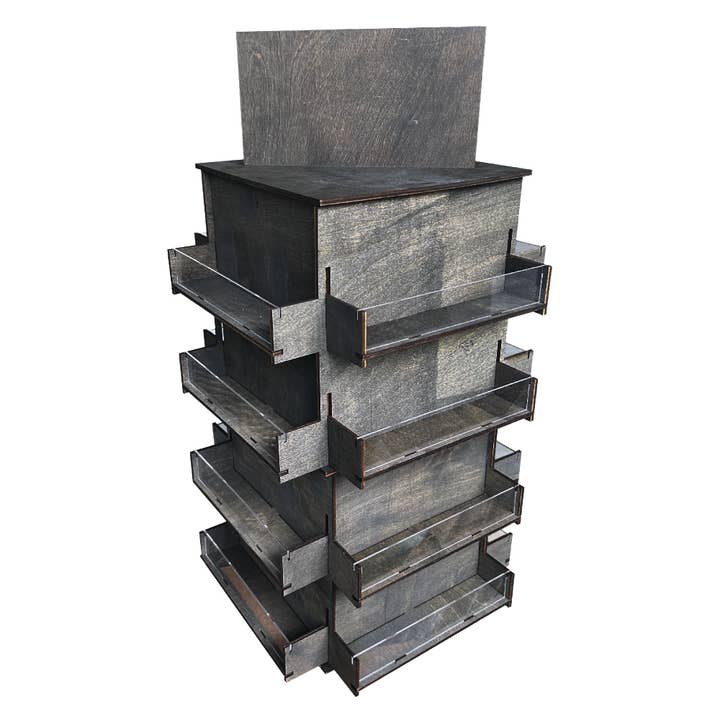 Torched Displays - Wholesale Retailer Display Stand/Case - 4-Sided Rotating Display Stand for Craft Shows, Trade Shows3
