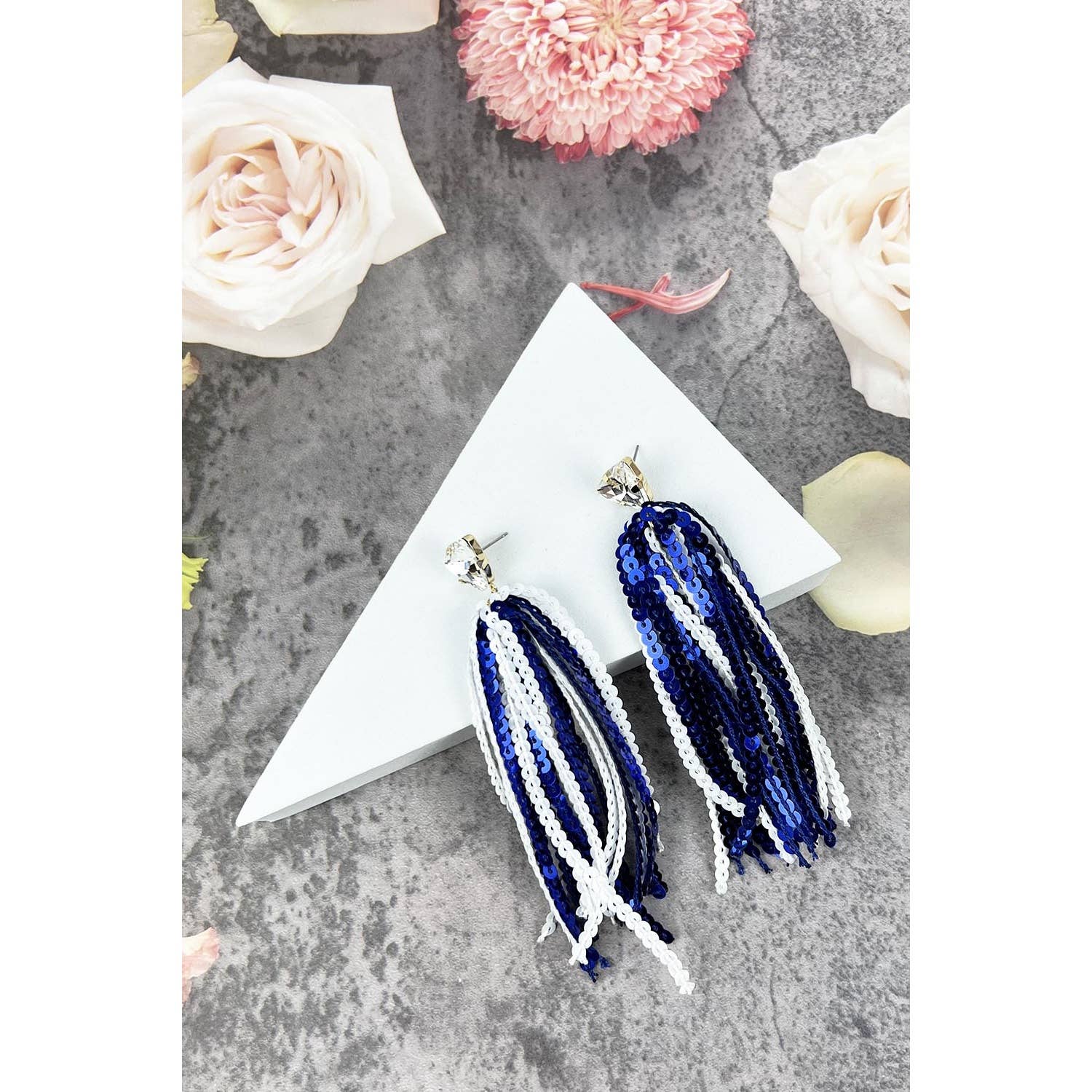 JHP Collection - Wholesale Dangle Earrings - GAME DAY SHINNY DROP SPORTS SEQUINS POST EARRINGS2