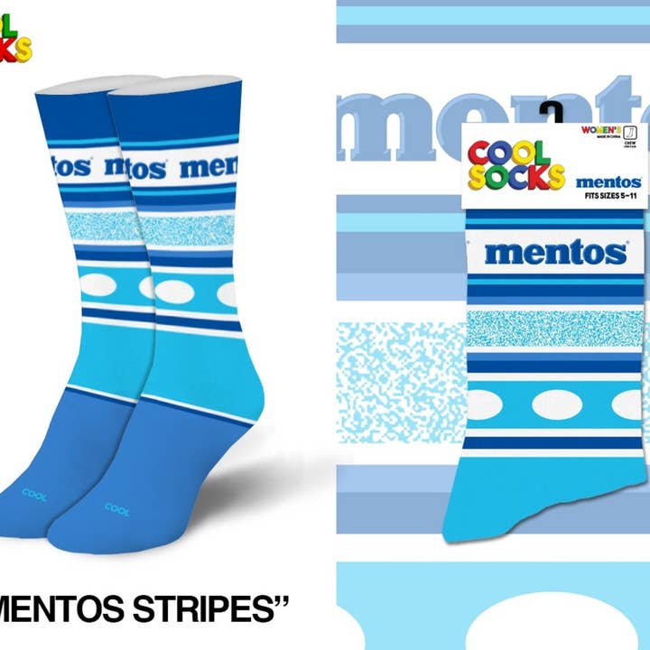 Cool Socks - Wholesale Socks - Women's - Mentos Stripes - Womens Folded Crew0