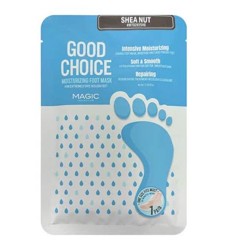 GOOD CHOICE MOISTURIZING FOOT MASK SHEA NUT 12PK for wholesale by Majestic Wholesale