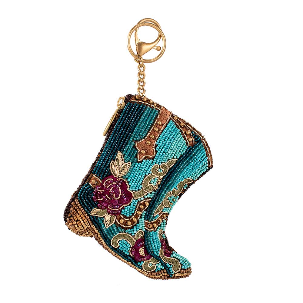 Mary Frances Accessories - Wholesale Coin Purse - Women's - Kickin' Around Beaded Cowboy Boots Coin Purse/Key Fob1