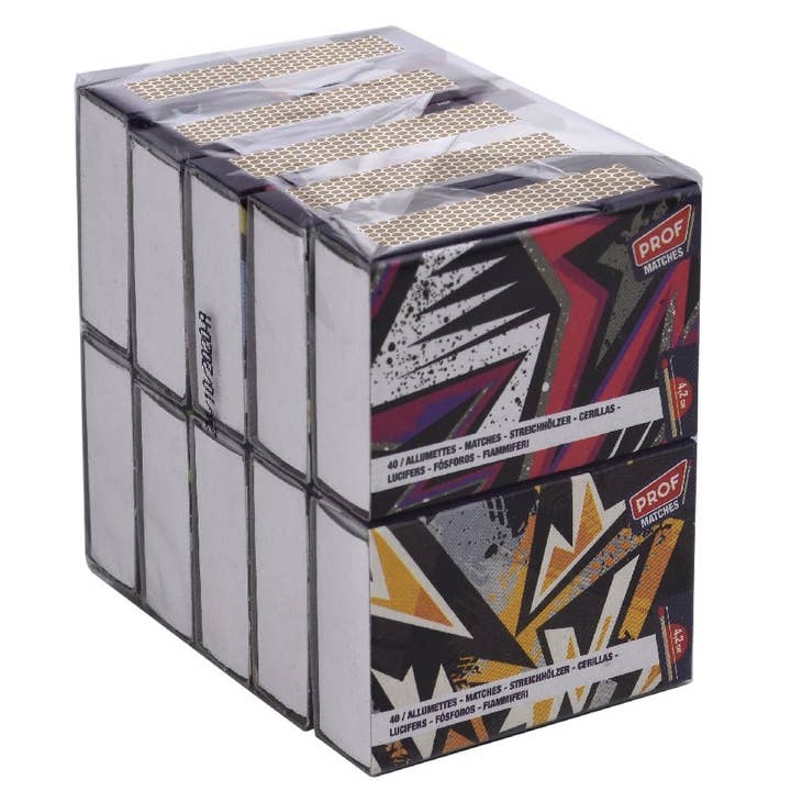 PROF – wholesale Tändsticka – PROF Set med 10 lådor med 40 tändstickor 42 mm0