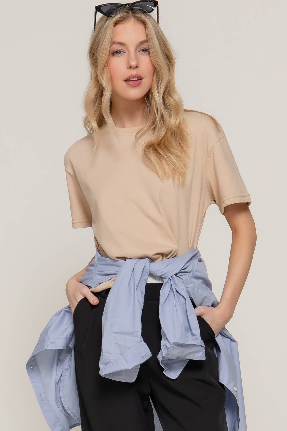 Active Basic | Active USA – wholesale Knit top – Women's – Short Sleeve Round Neck Tee14