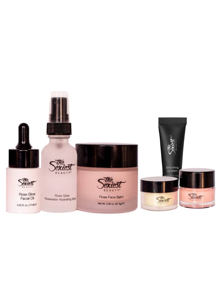 ROSE GLOW x LIPLOVE | Deluxe Skin & Lip Care 6 Pc. Set for wholesale by The Sexiest Beauty