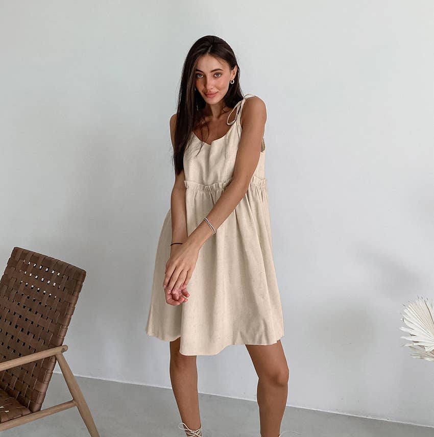 Hope & Sunshine - Wholesale Dress - Women's - Cotton Linen A-Line Sundress12
