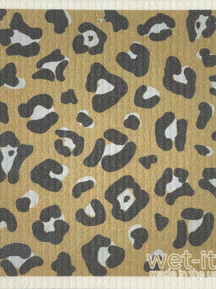 Bold Leopard Swedish Cloth for wholesale by Wet-it!