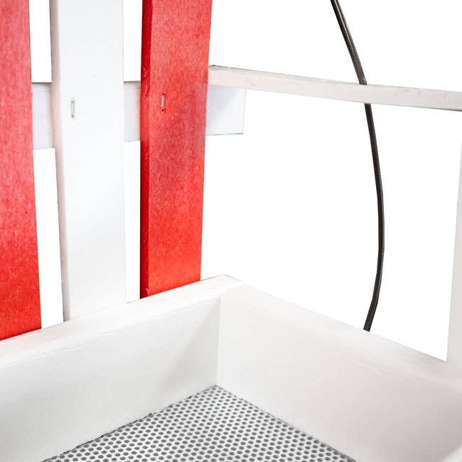 BestNest Inc - Wholesale Bird Feeder - Amish Made Recycled Plastic Swing Seed Feeder, Red & White3