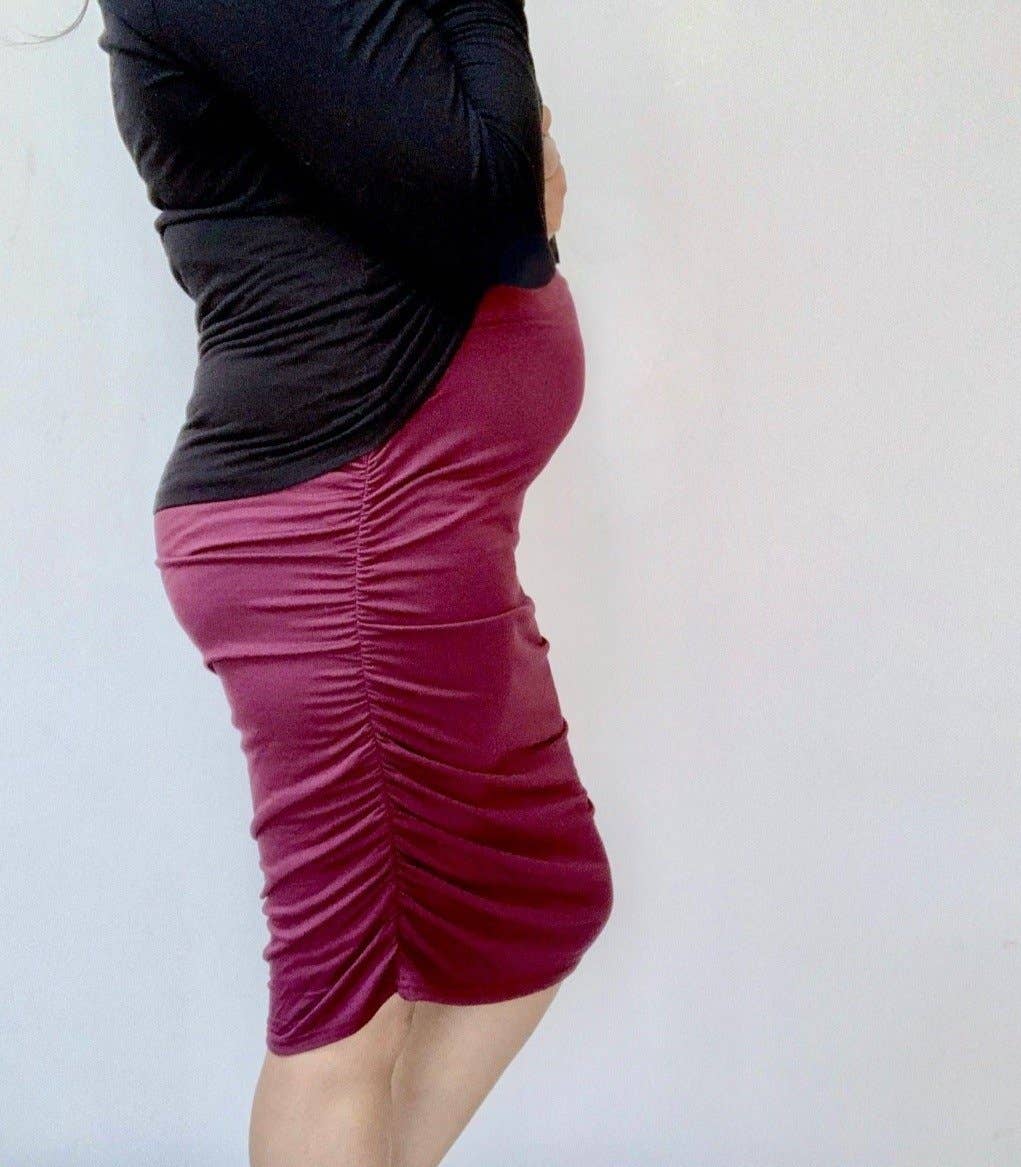 Amawrap - Wholesale Skirt - Women's - Ruched Maternity Skirt - Black16