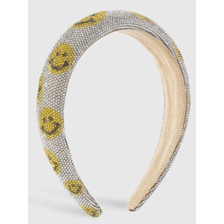 KiddieKickz - Wholesale Fashion Headband - Kids - Girls Rhinestone Smiley Headbands
