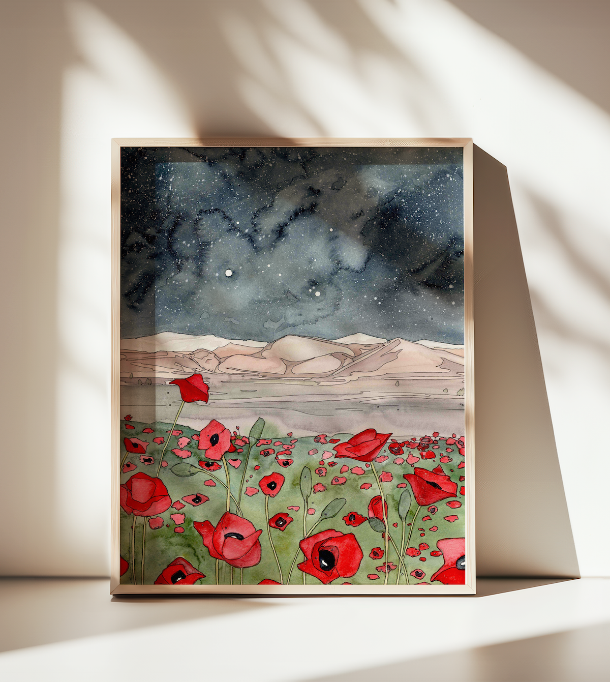 Andrea Durfee Art – Engroshandel Kunsttryk – Midnat blandt valmuerne Kunsttryk1