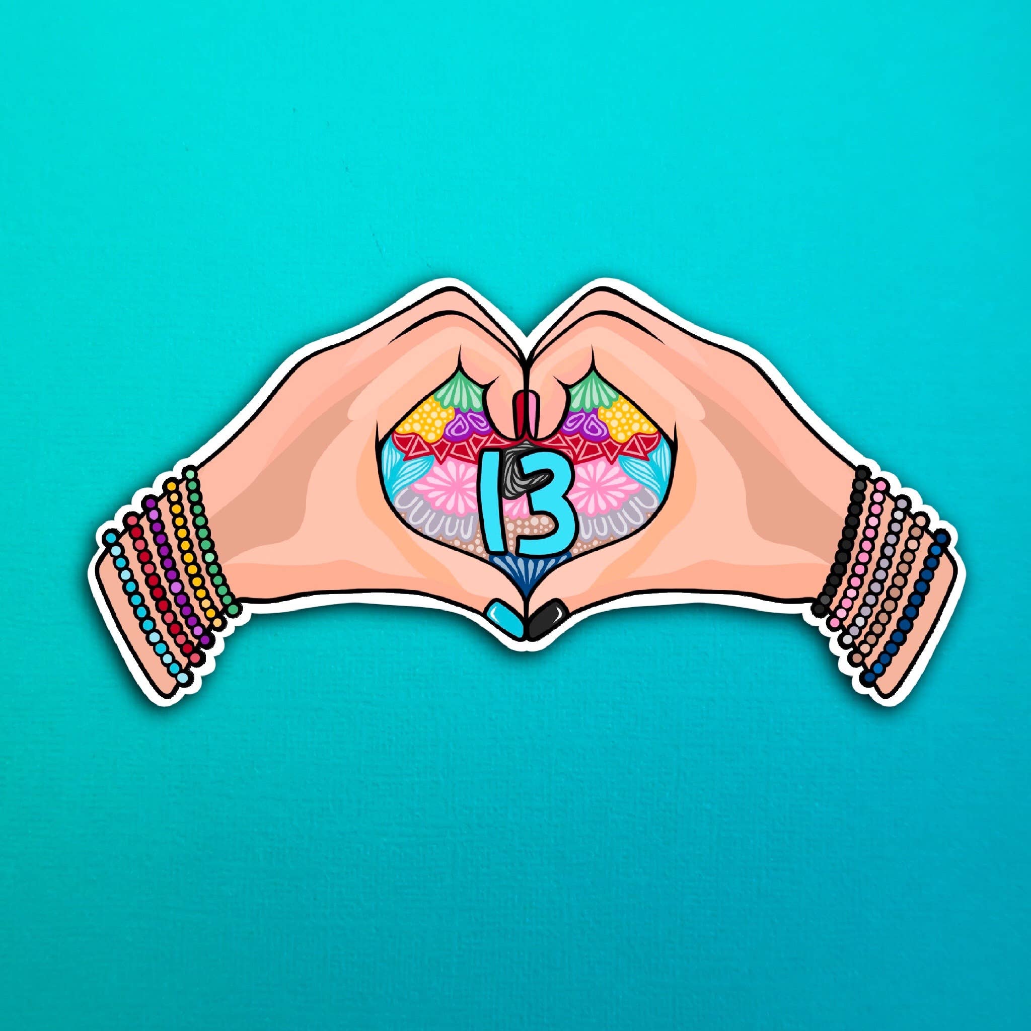 Zenspire Designs - Wholesale Sticker - Taylor Swift Heart Hands Sticker Skin Tone #1 (WATERPROOF)0