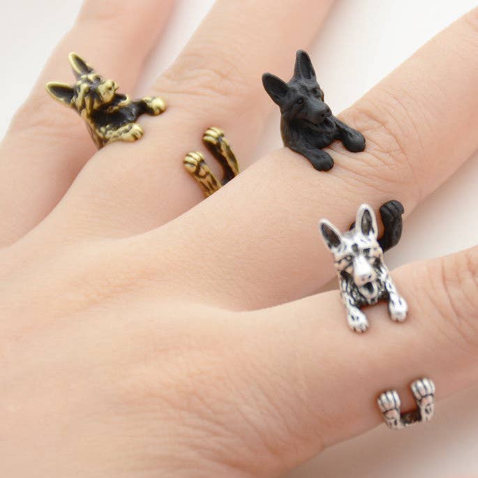 Bague German Shepherd Wrap pour la vente par Wear Felicity