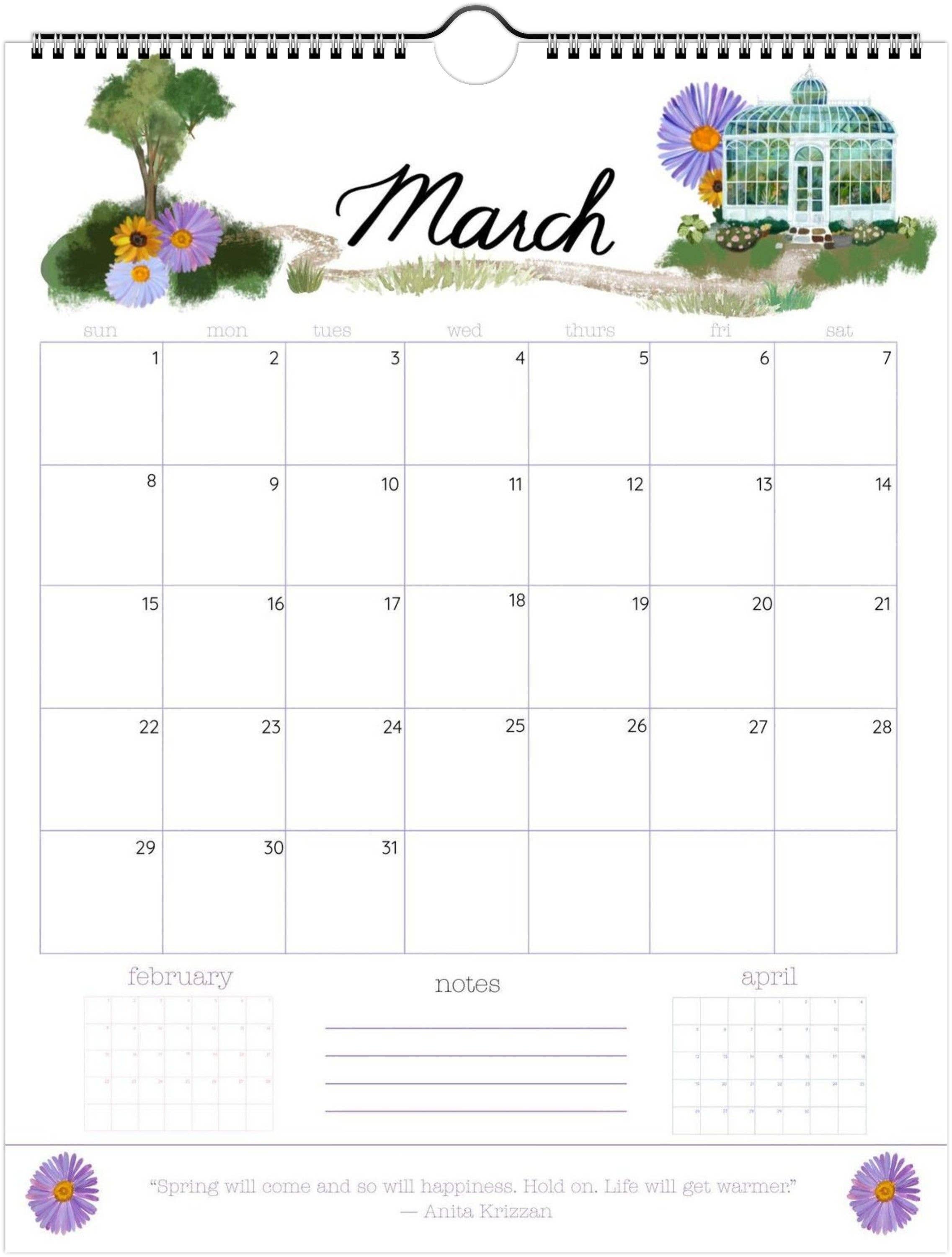 glad you're here co - Wholesale Calendar - 2026 Nature-Inspired Wall Calendar – Botanical & Floral Artwork | 12-Month Hanging Calendar with Hand-Painted Illustrations (Pre-Order Ships Sept. 15)4