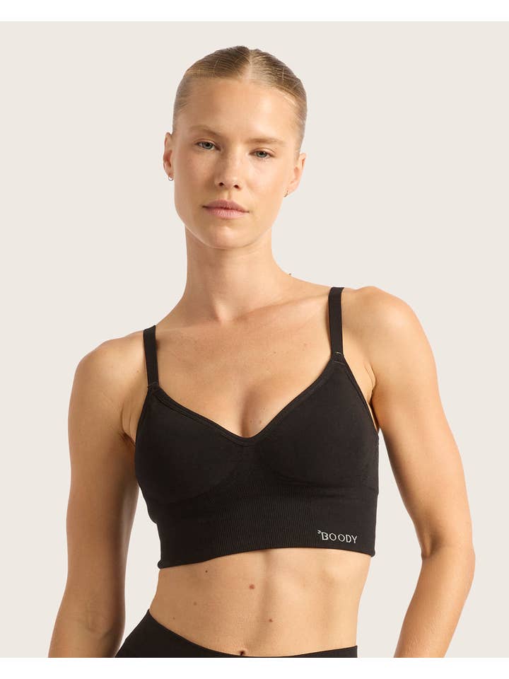 Wireless Low Back Bra - Black for wholesale on Faire1